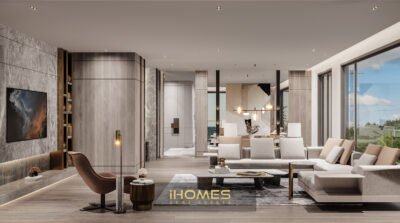 هال و پذیرایی مجتمع مسکونی داپ ینی لونت Dap Yeni Levent - آپارتمان لوکس در استانبول مناسب اخذ شهروندی ترکیه