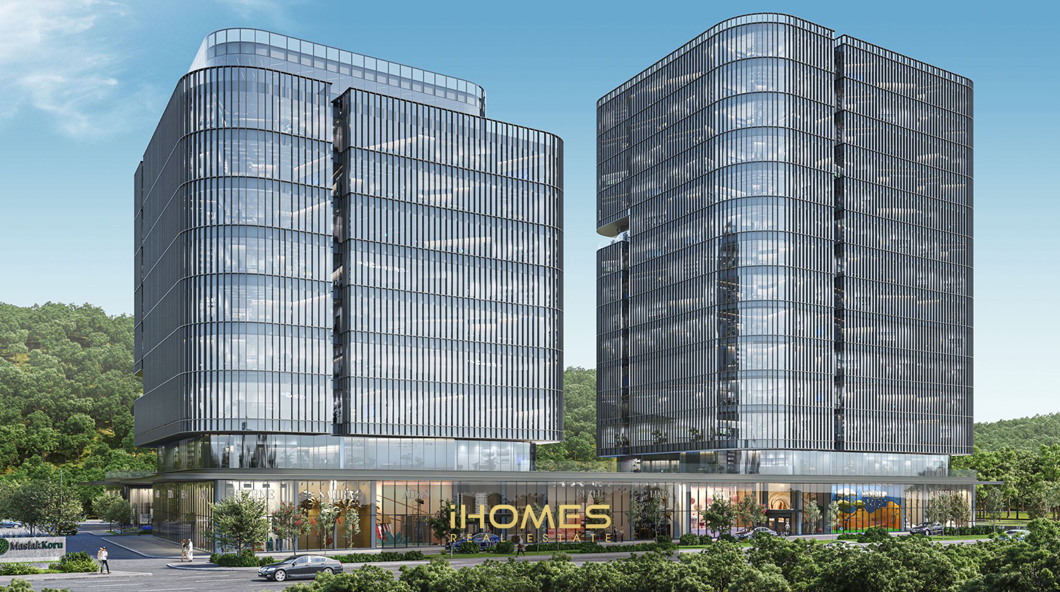 Exterior view of Maslak Koru project - Premium apartments in Maslak Istanbul