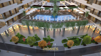 محوطه فضای سبز پروژه صبا فلتس استانبول