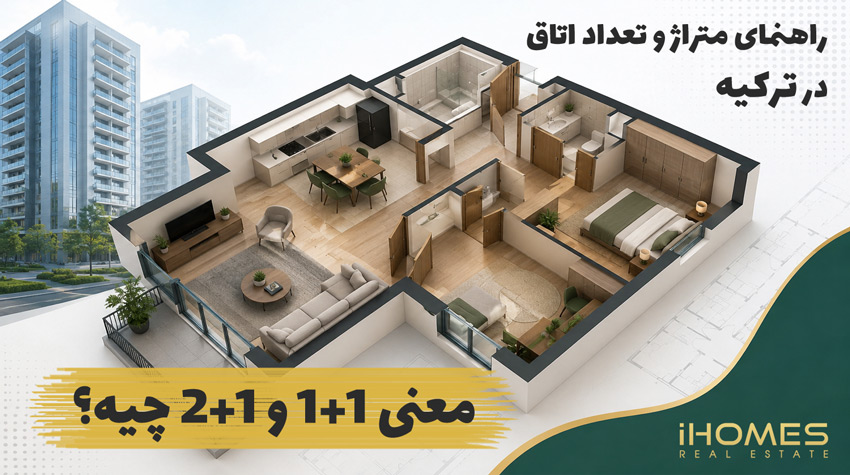 معنی 1+1 و 1+2 در مشخصات ملک ترکیه